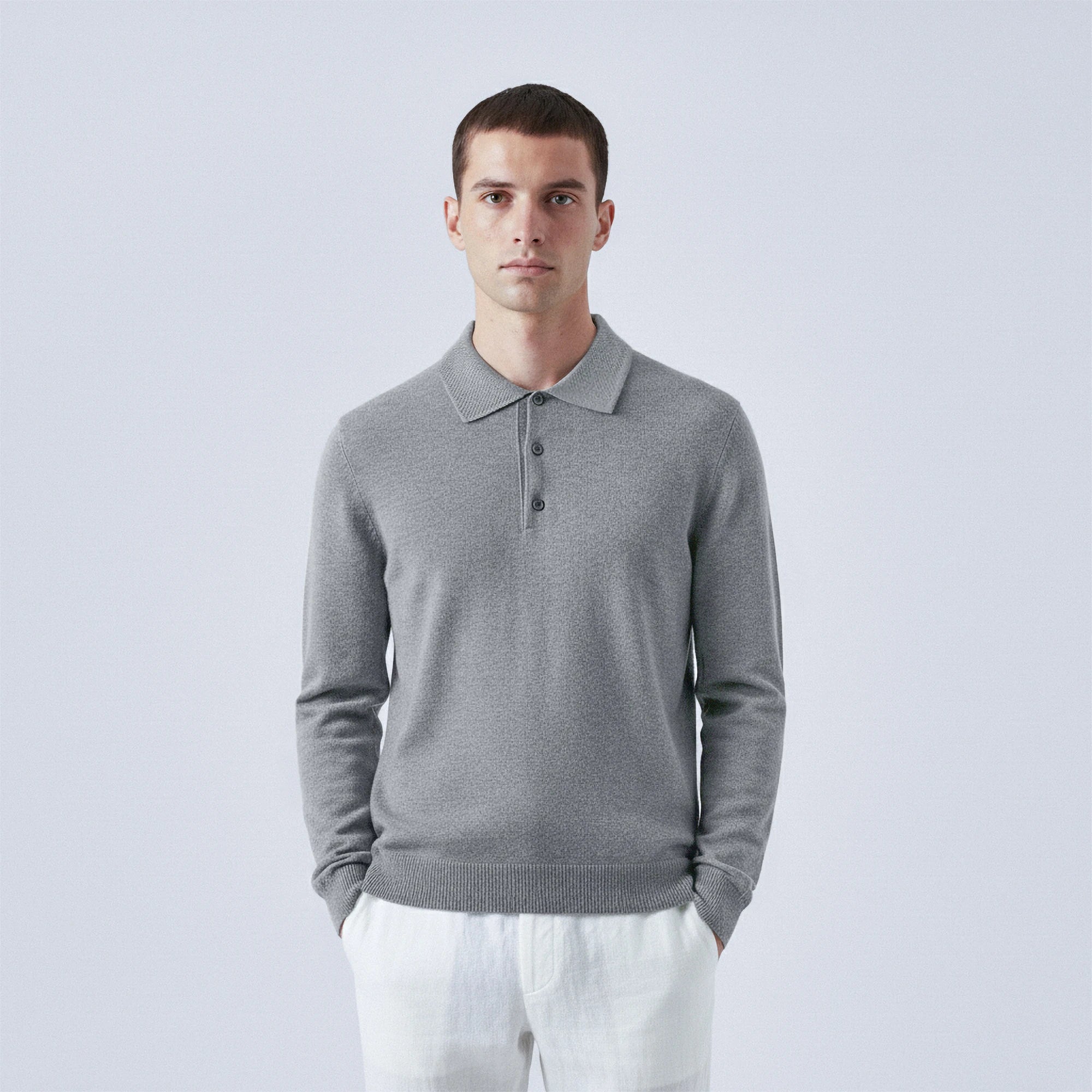 100% Wool Polo Jumper