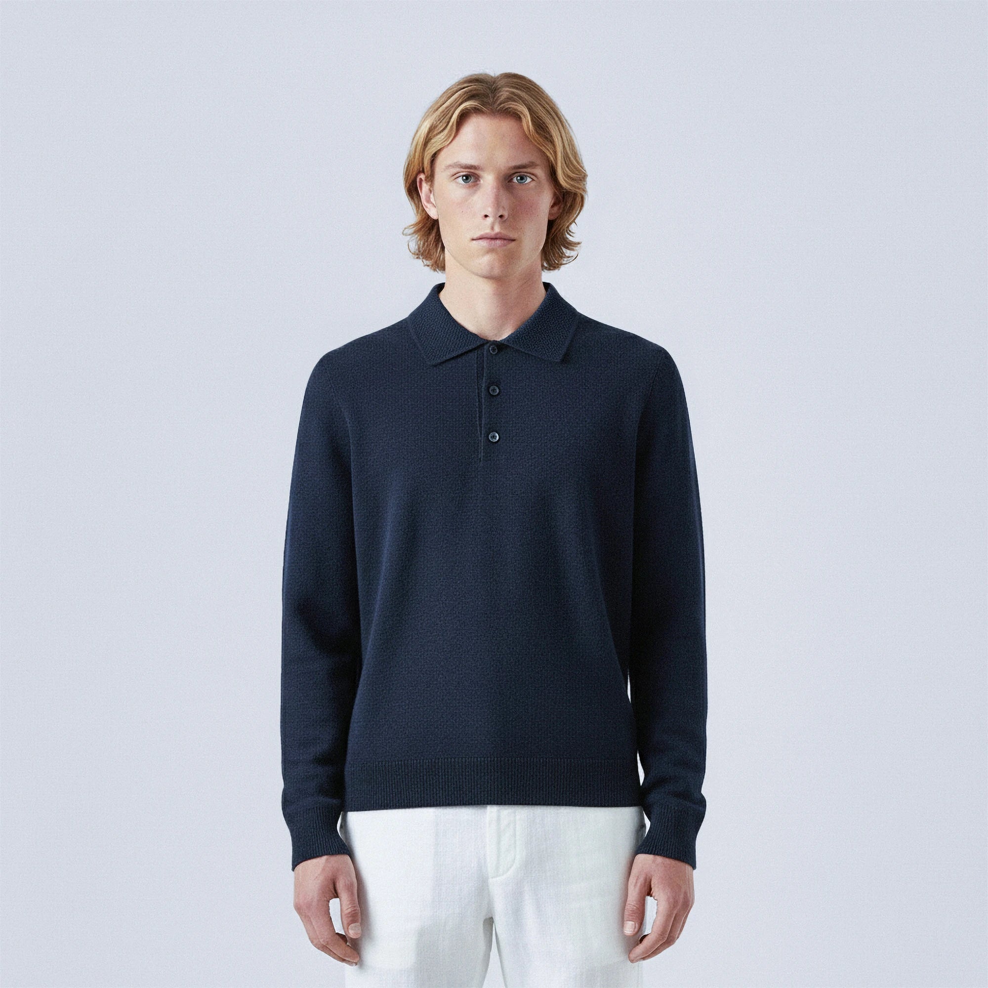 100% Wool Polo Jumper