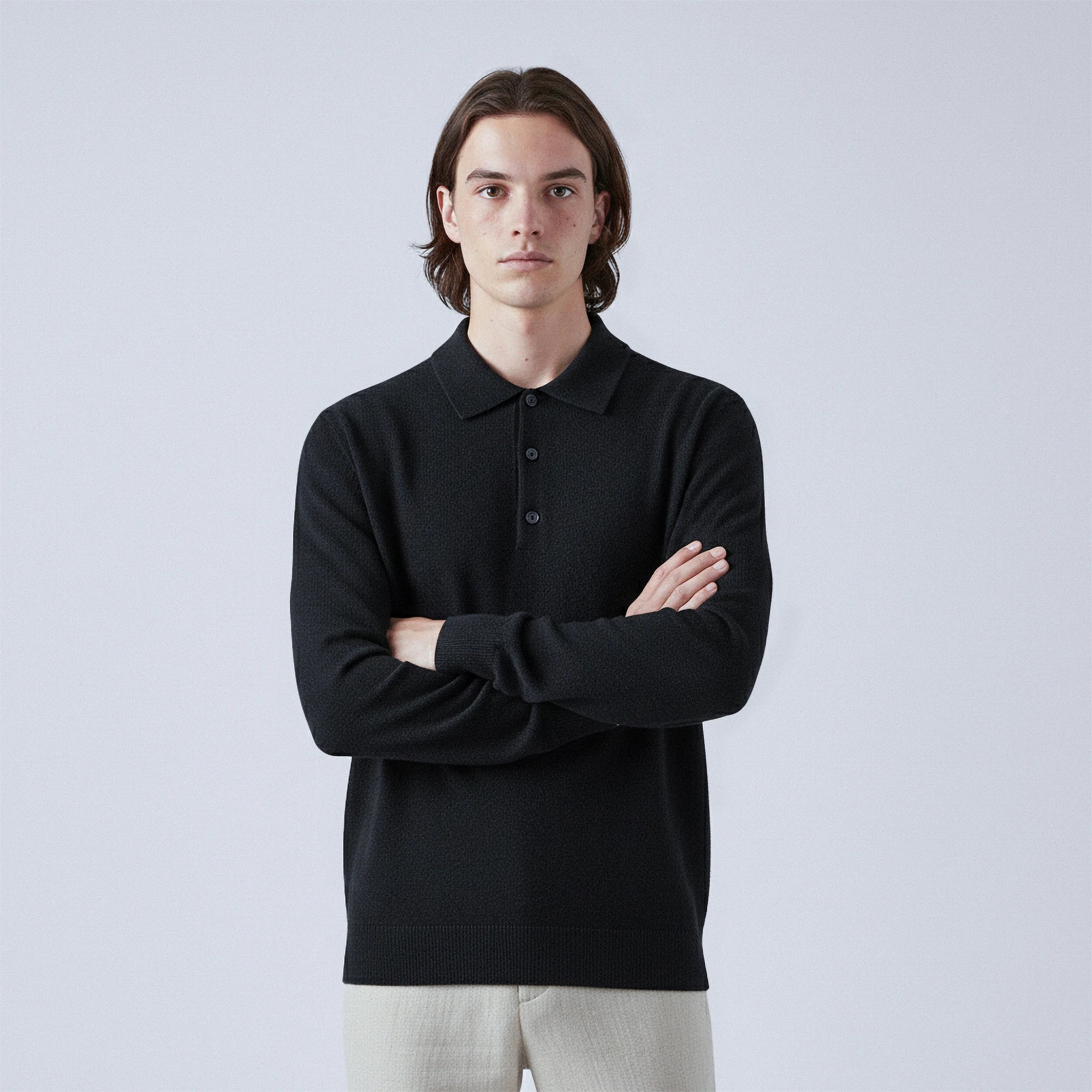 100% Wool Polo Jumper