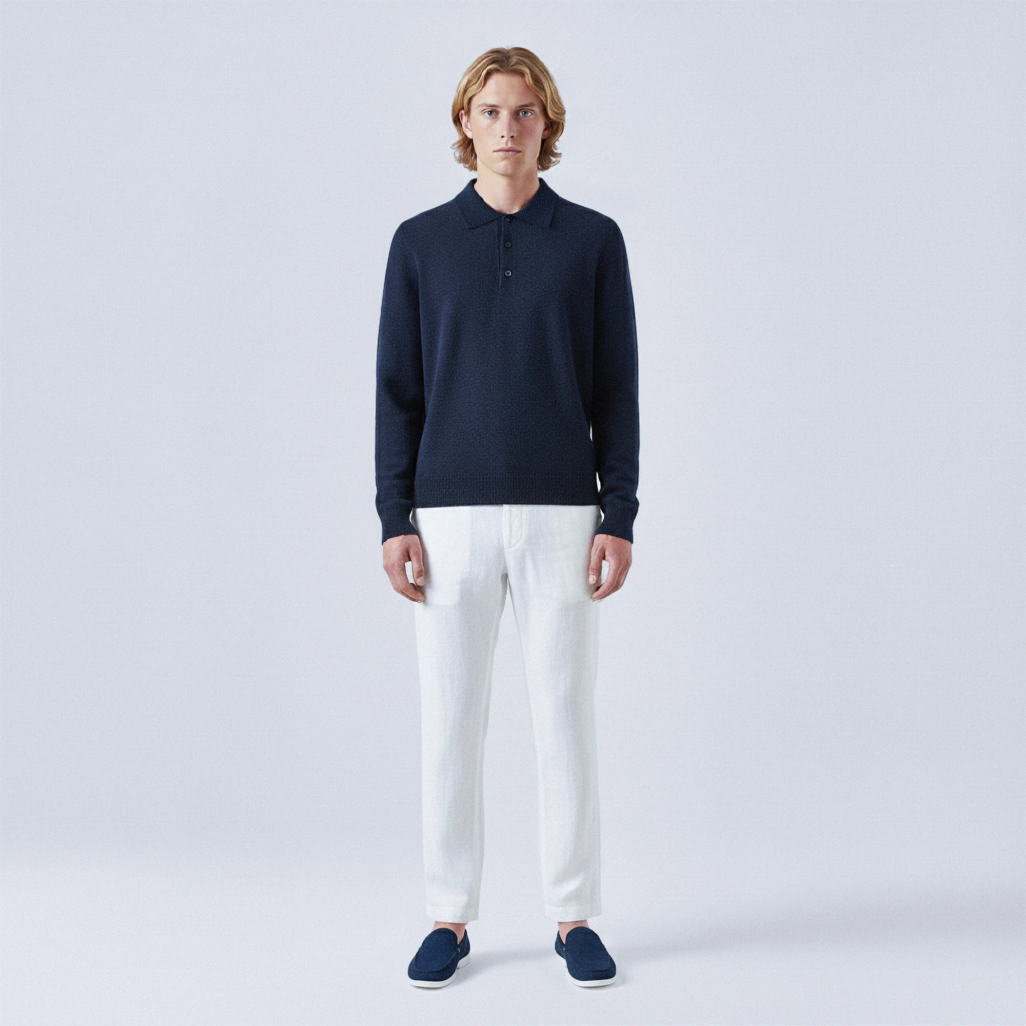 100% Wool Polo Jumper