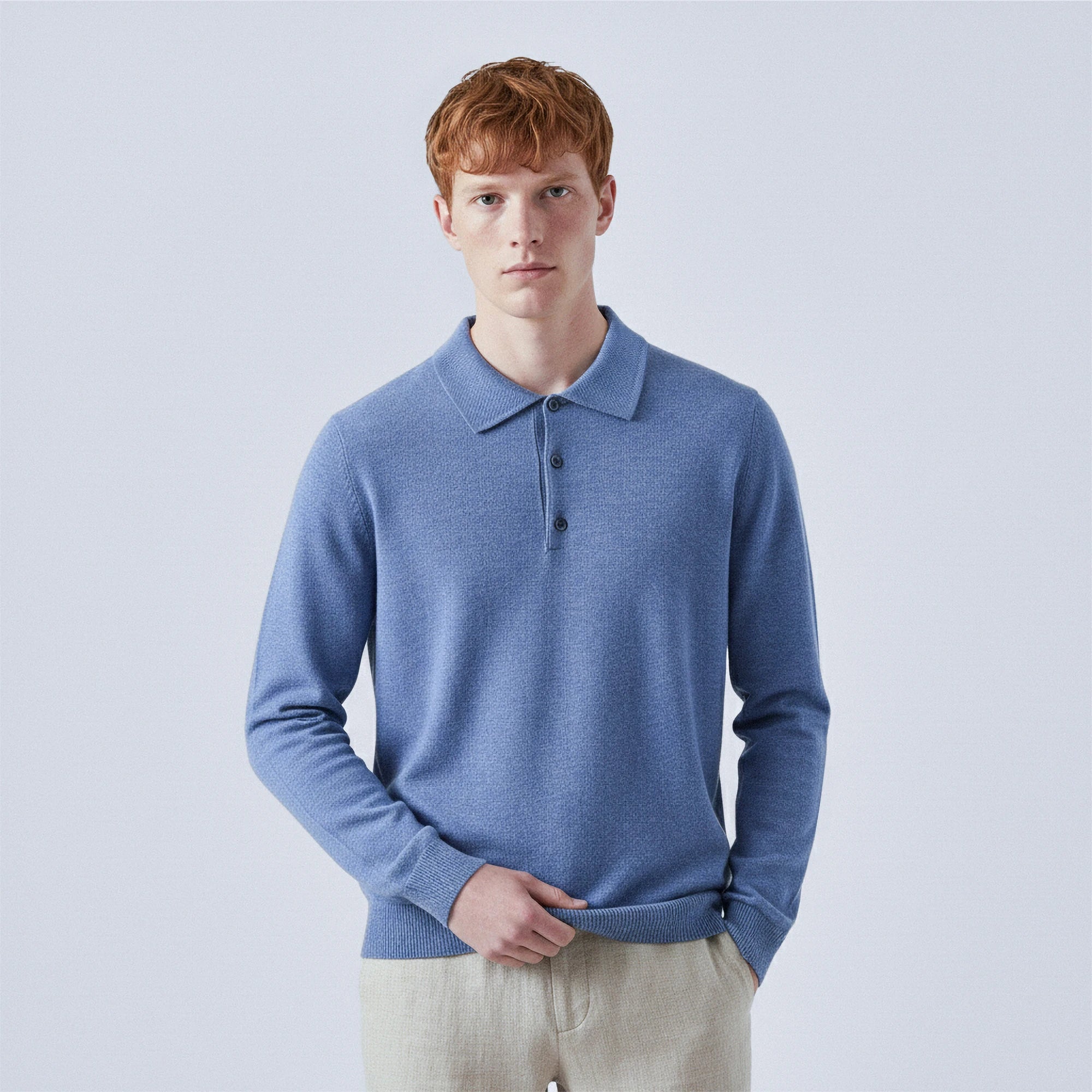 100% Wool Polo Jumper