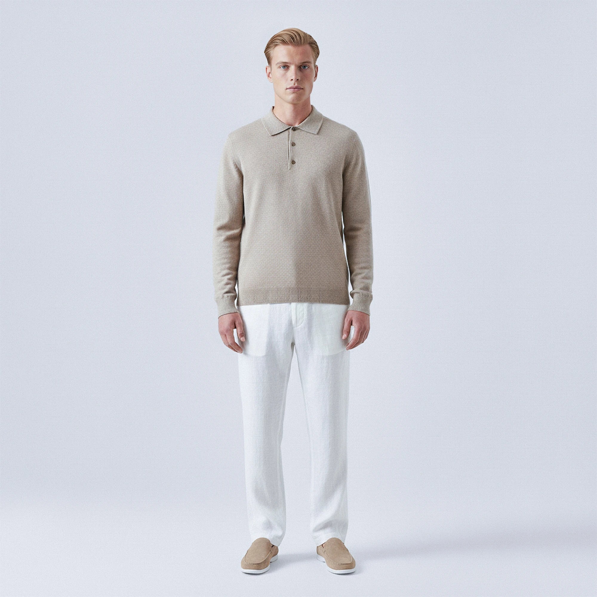 100% Wool Polo Jumper