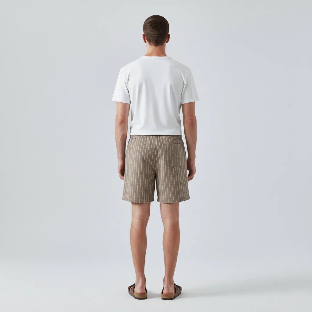 Striped Linen Shorts