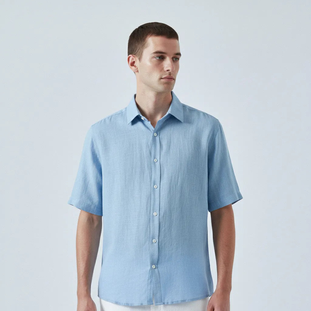 Camisa Linho Manga Curta