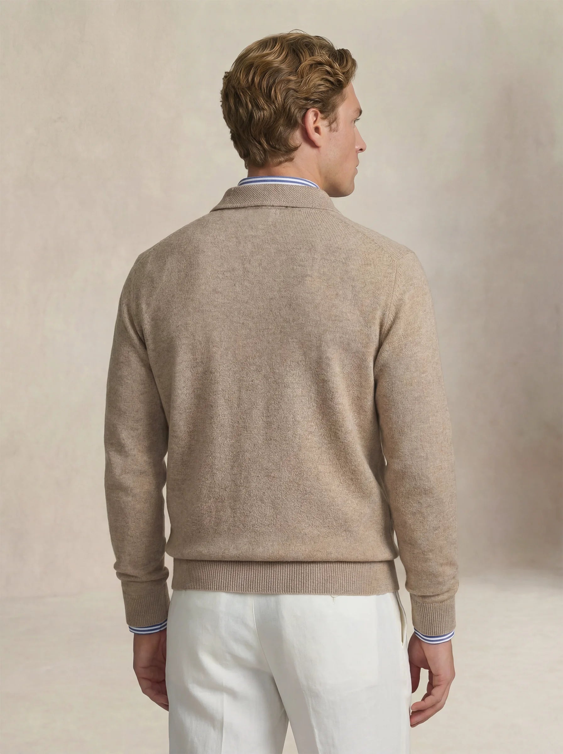 Cashmere Polo Beige
