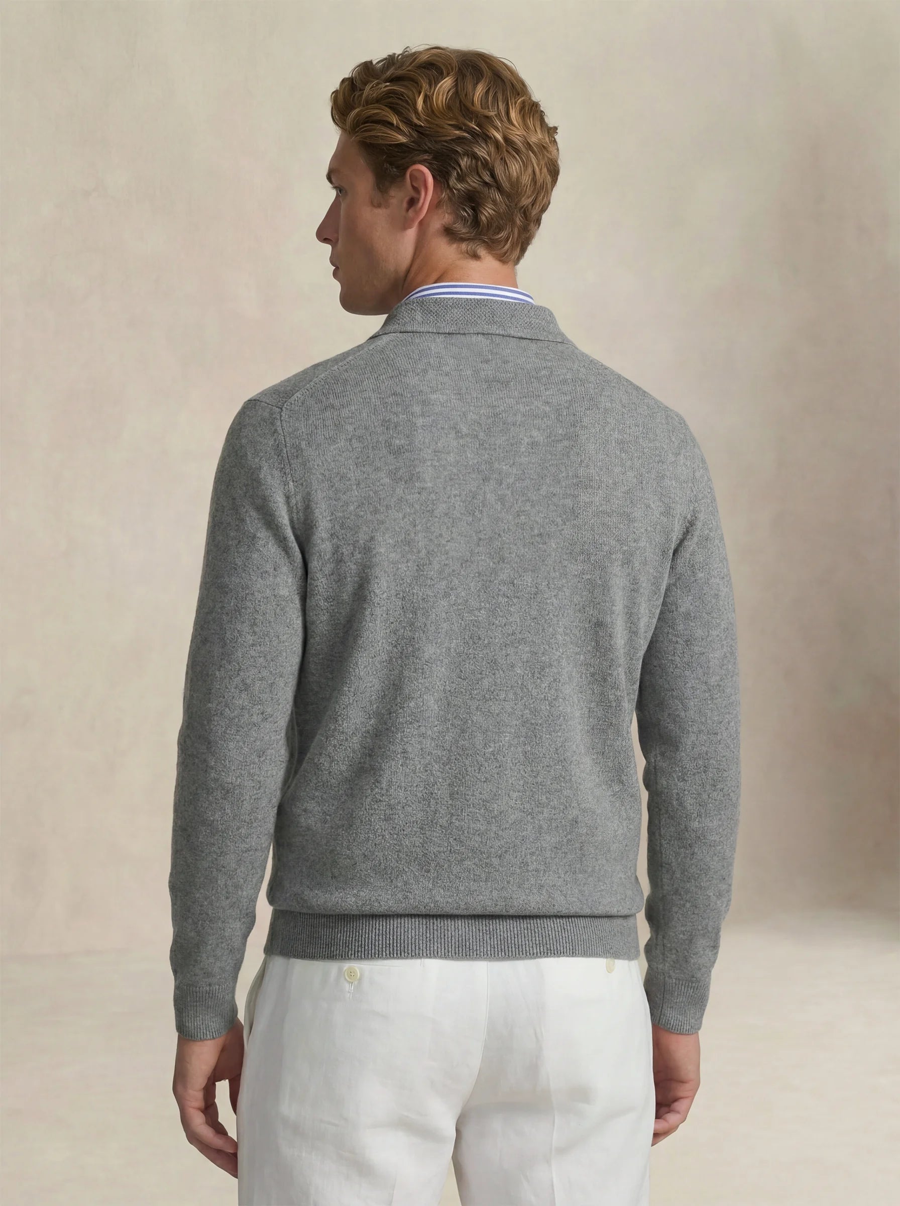 Cashmere Polo Grey