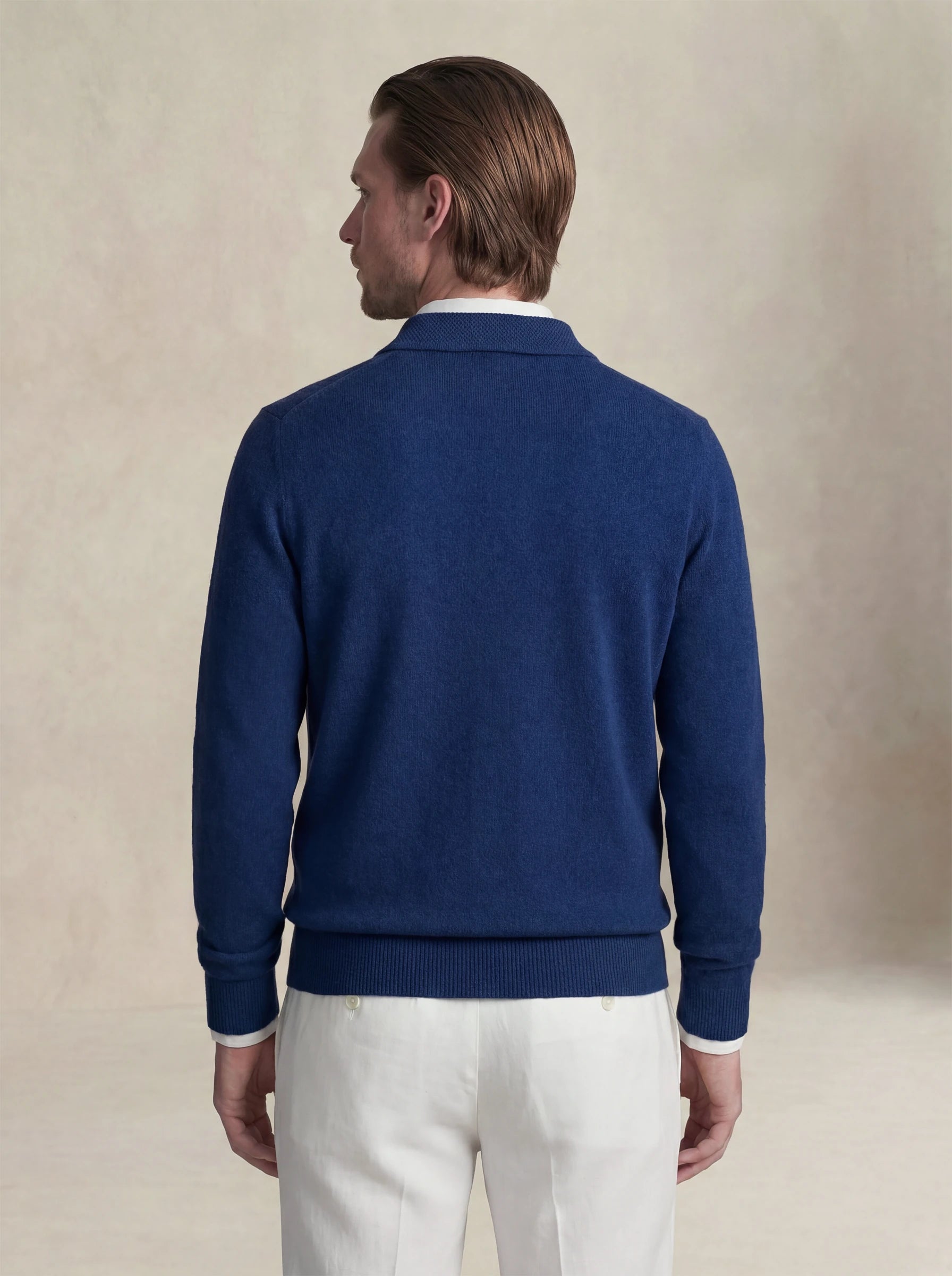 Cashmere Polo Navy
