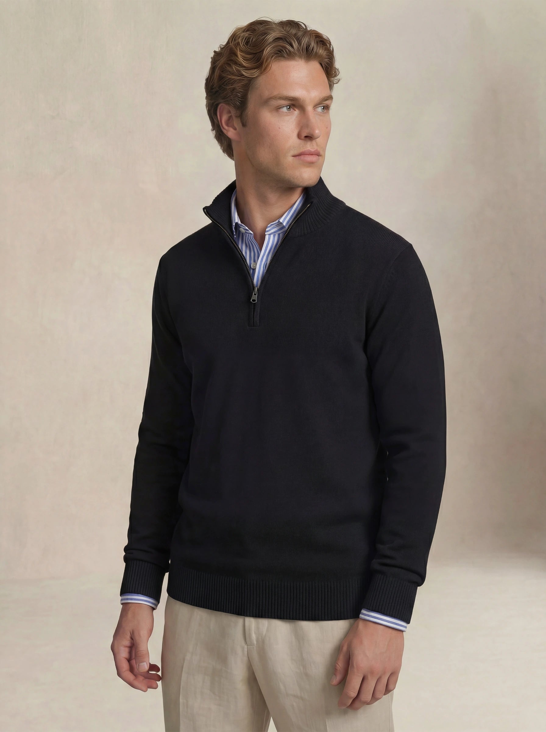 Classic Half-Zip Black