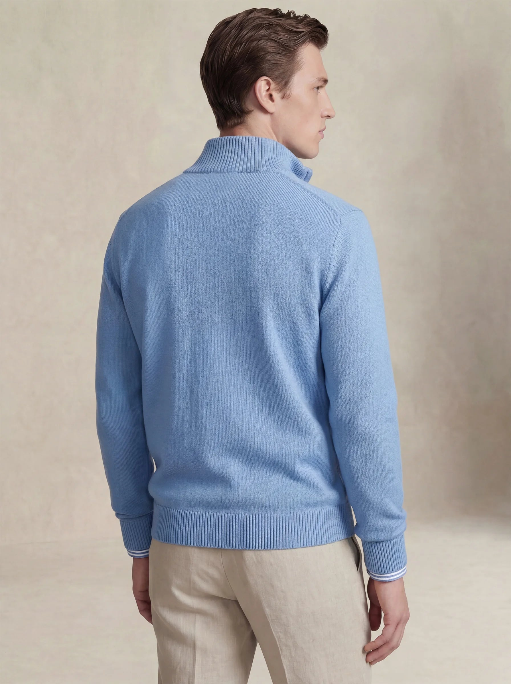 Classic Half-Zip Light Blue