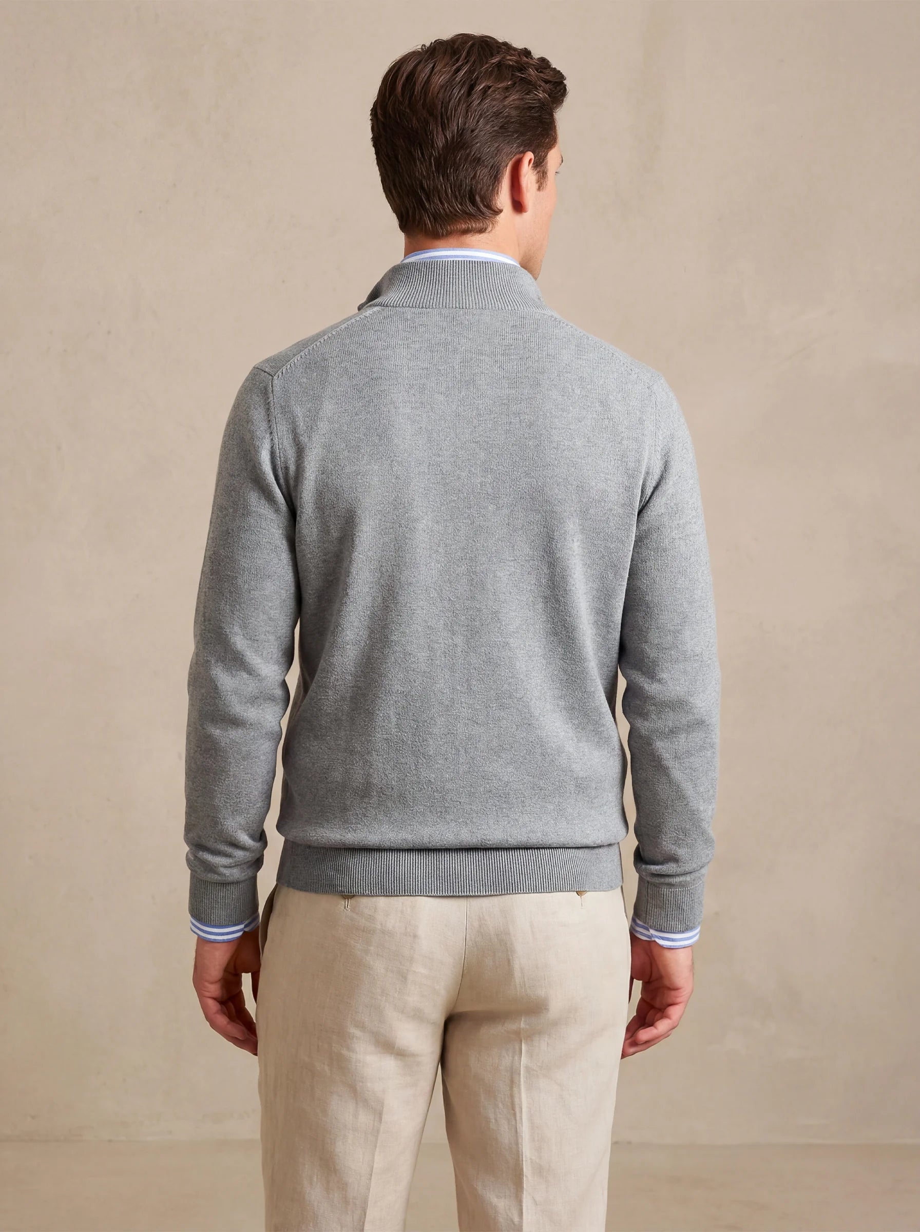 Classic Half-Zip Light Grey