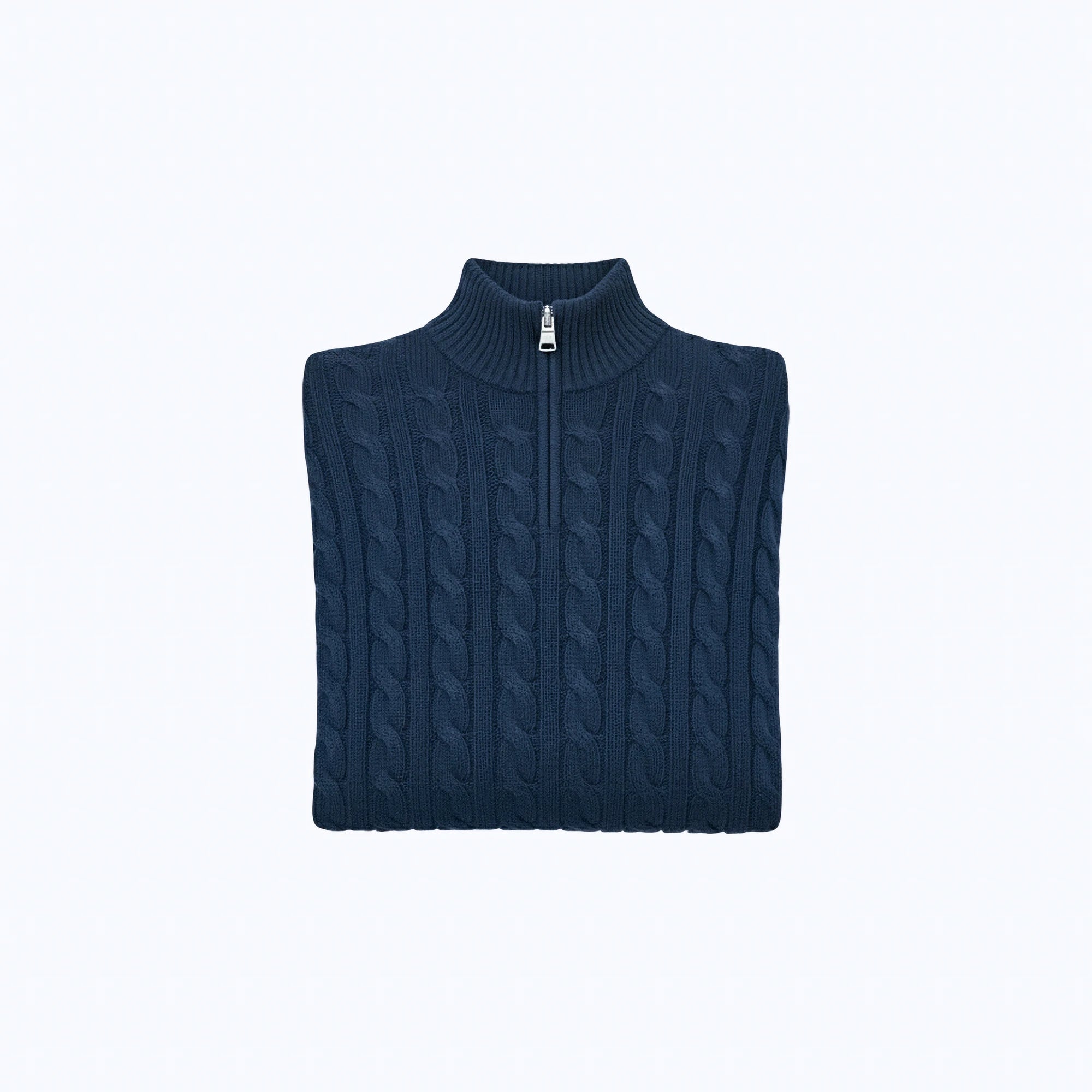 Cable-Knit Cotton Quarter-Zip Jumper