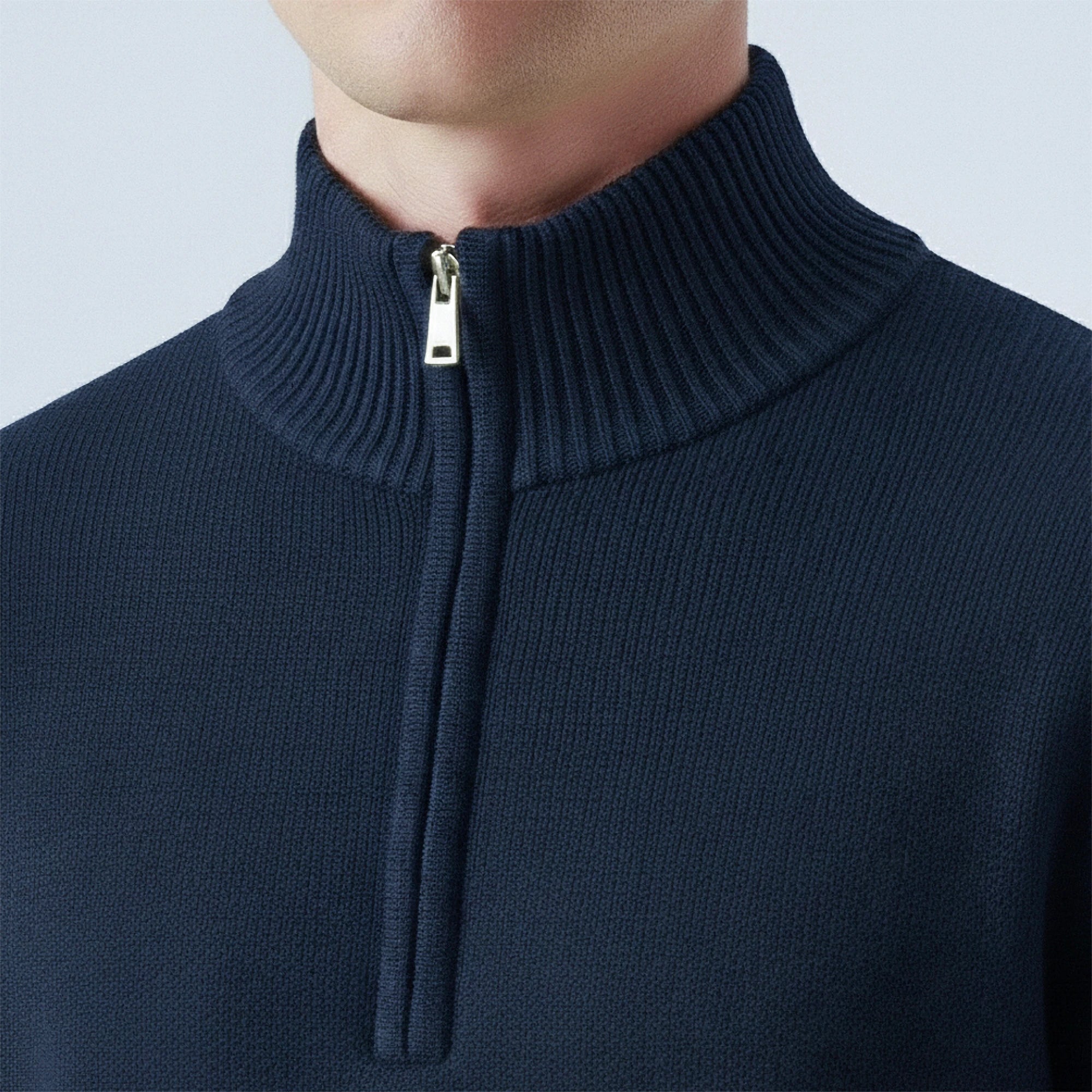 Cotton Quarter-Zip Jumper