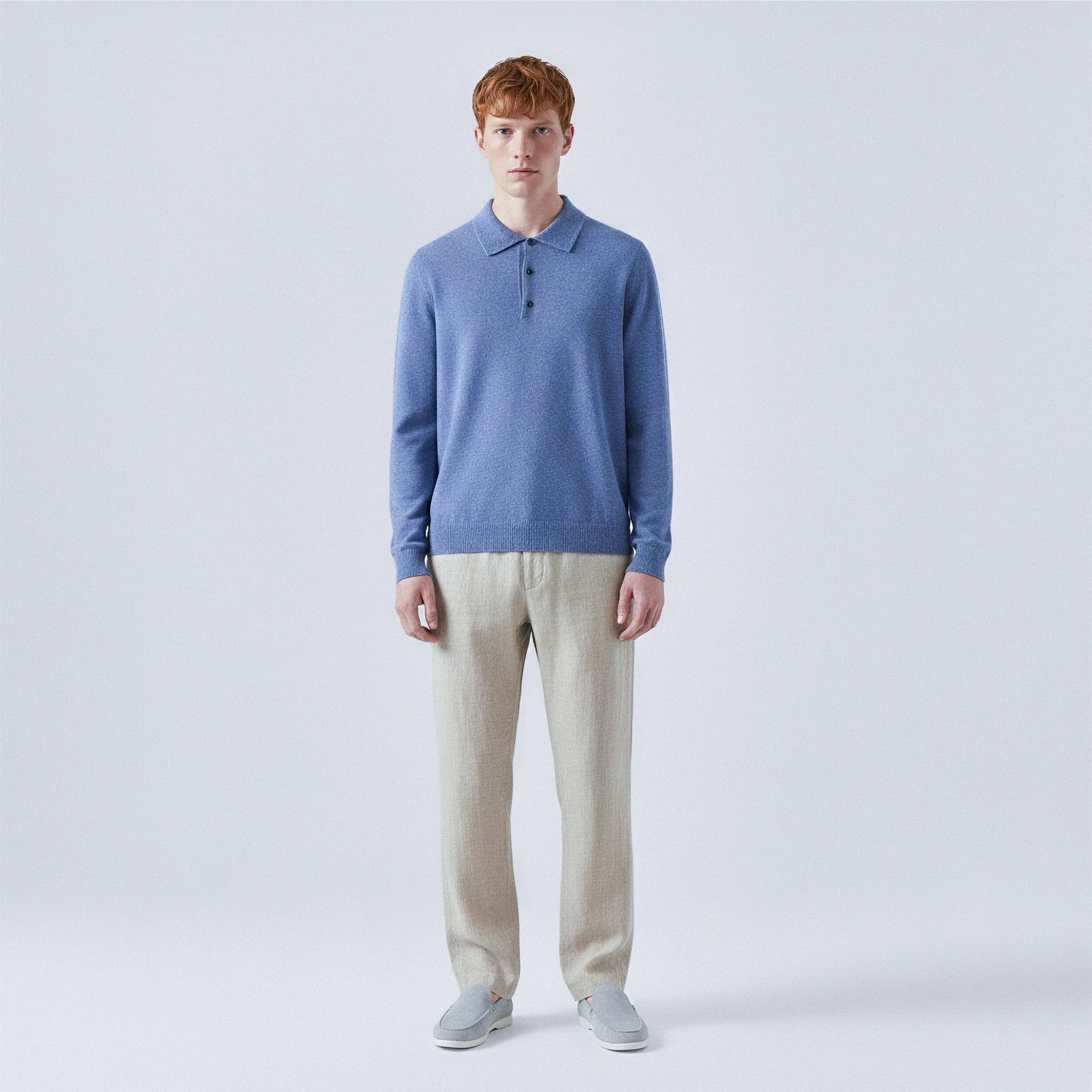 100% Wool Polo Jumper