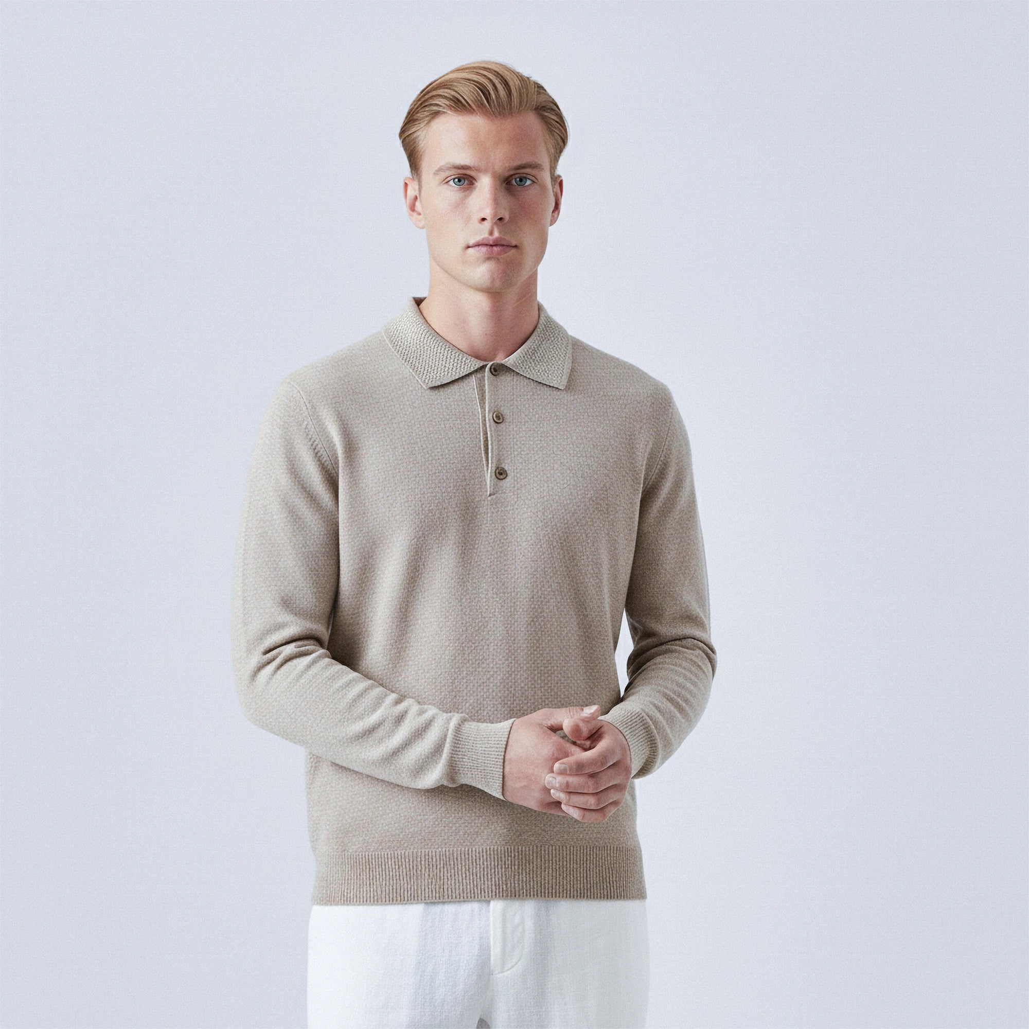 100% Wool Polo Jumper