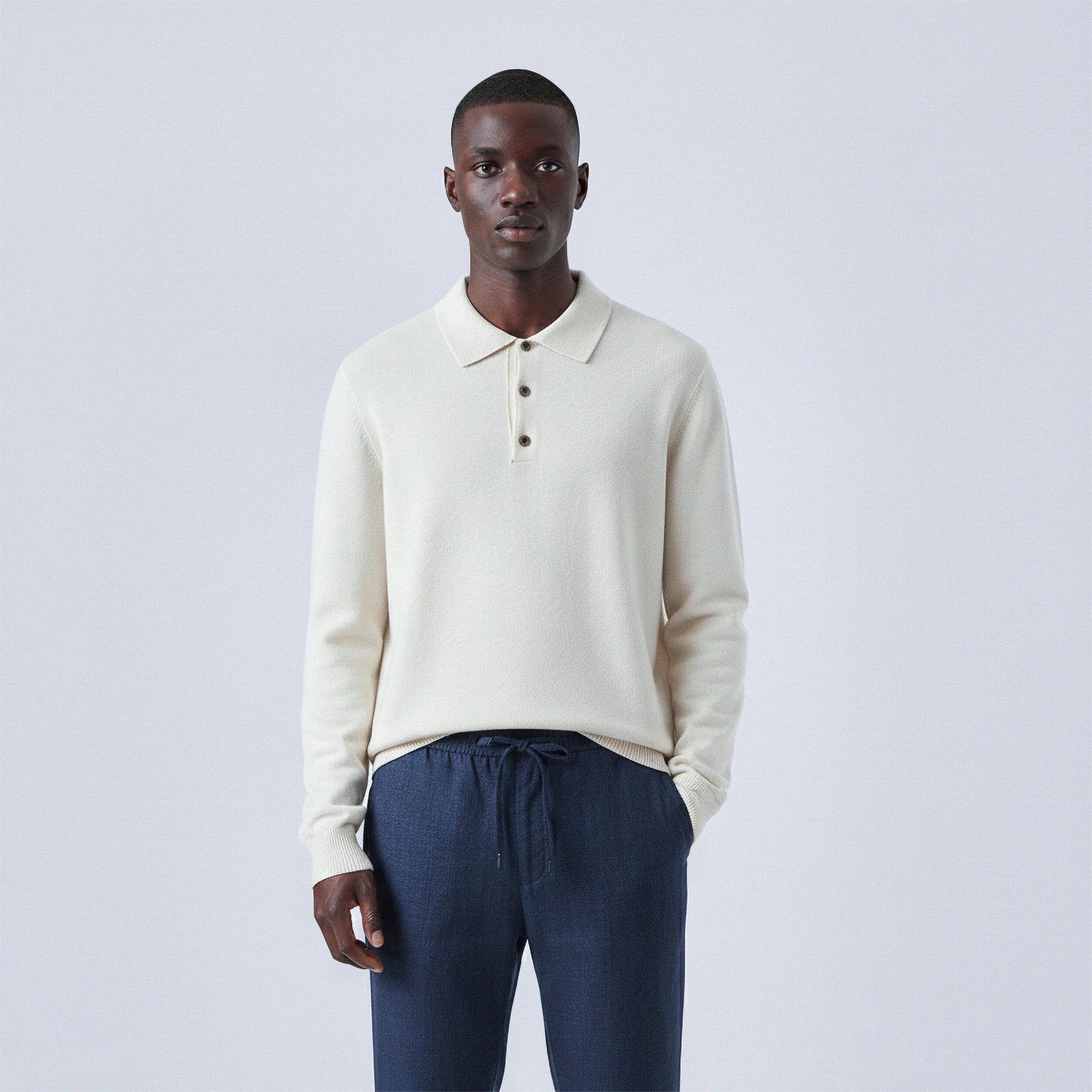 100% Wool Polo Jumper