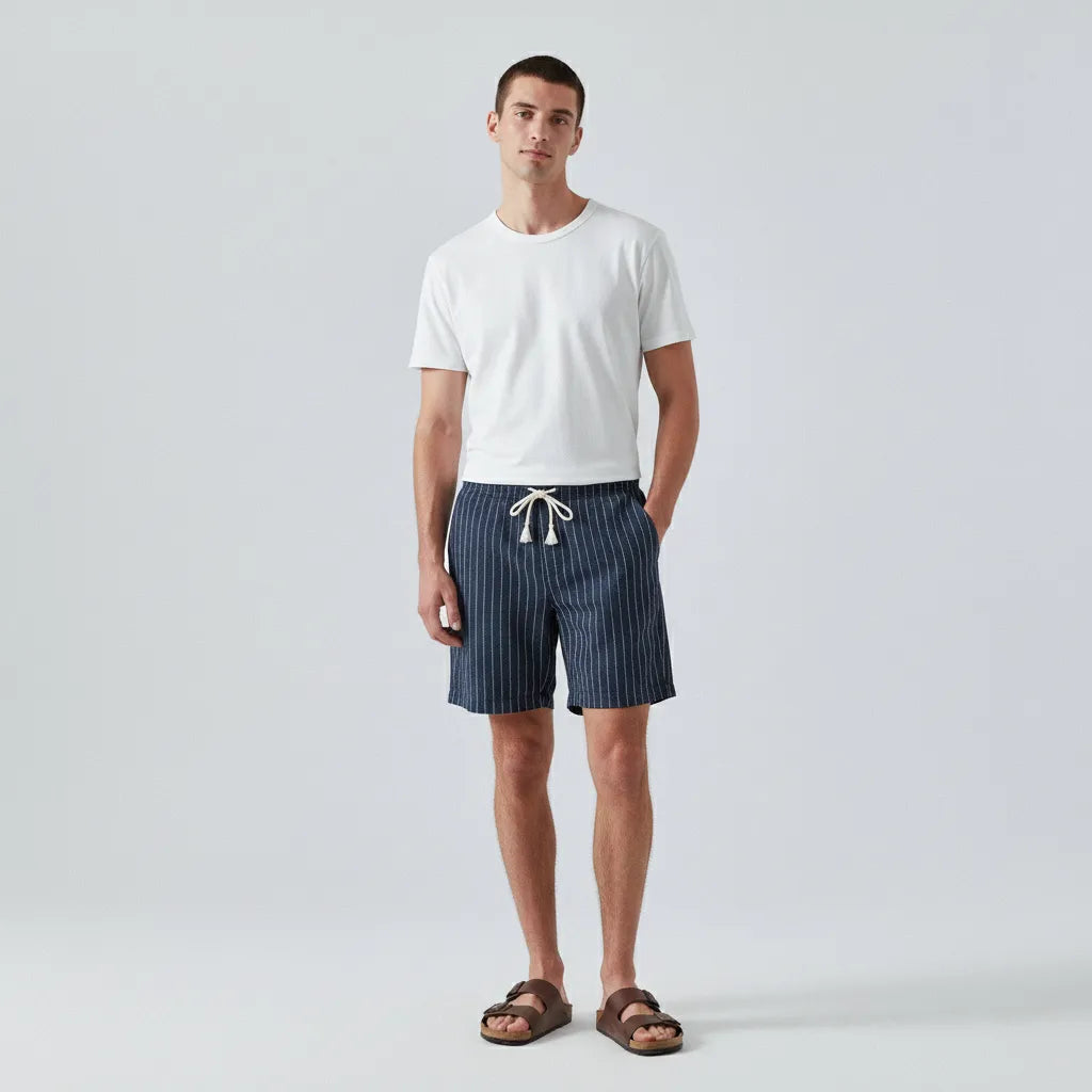 Striped Linen Shorts (Metacampos)