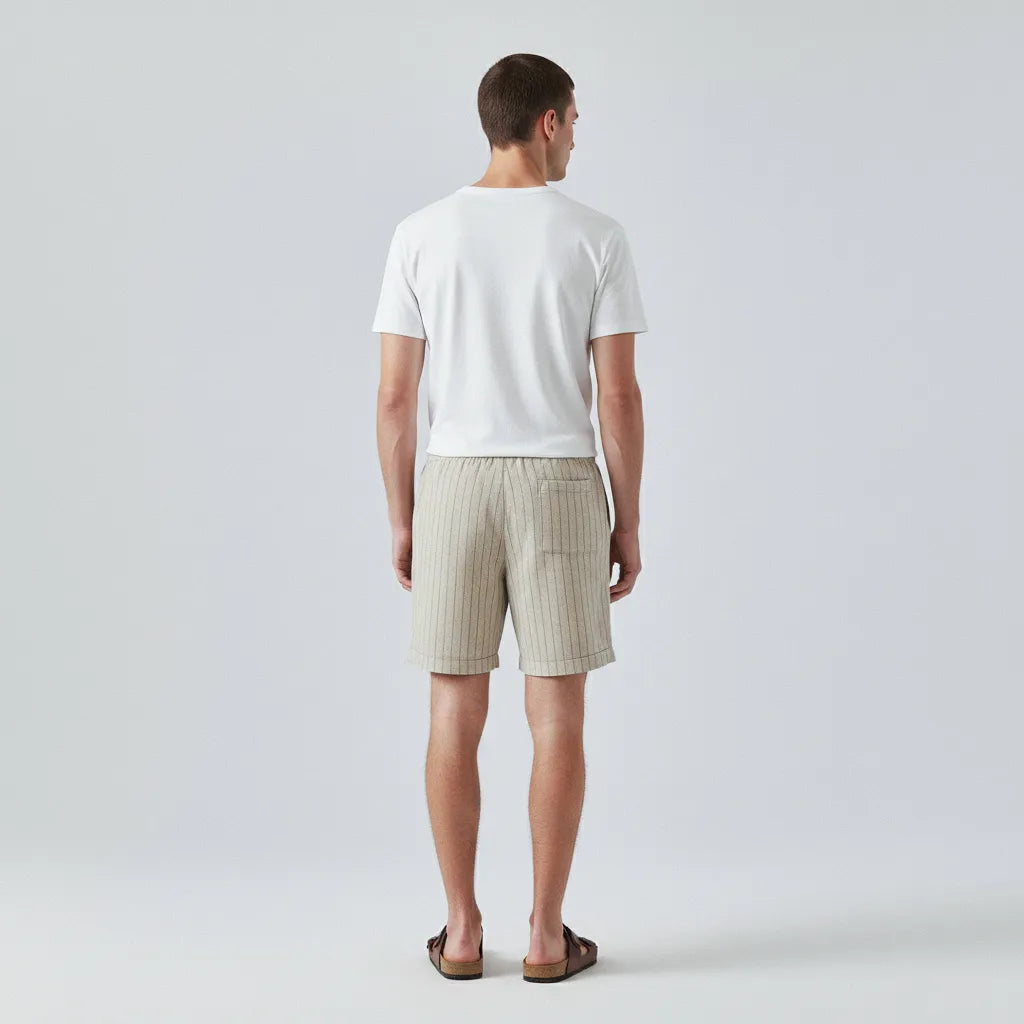 Striped Linen Shorts