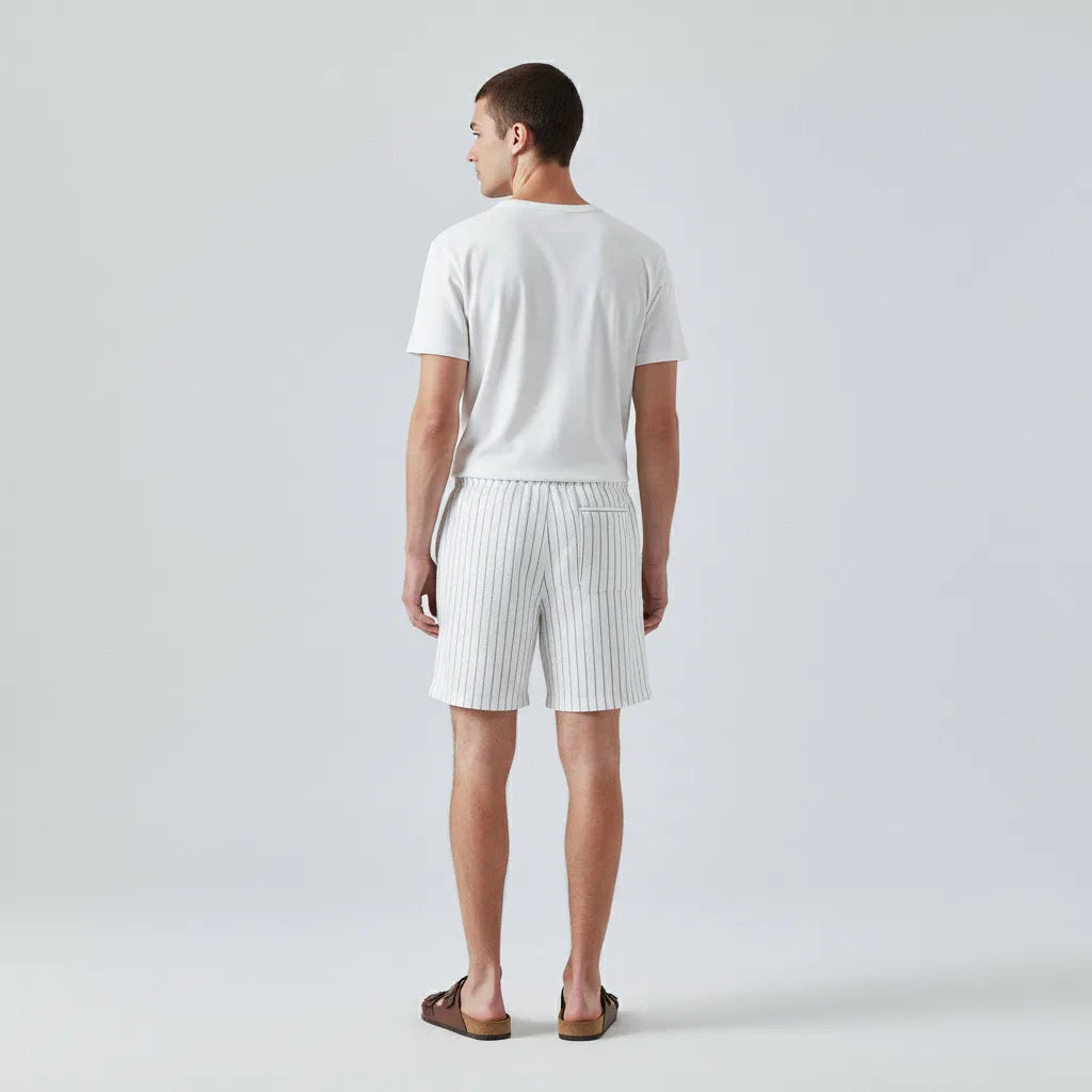 Striped Linen Shorts