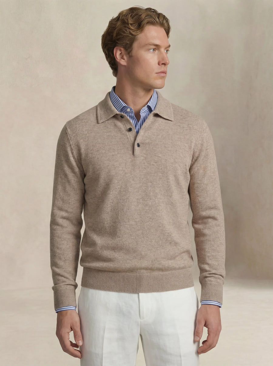 Cashmere Polo Beige
