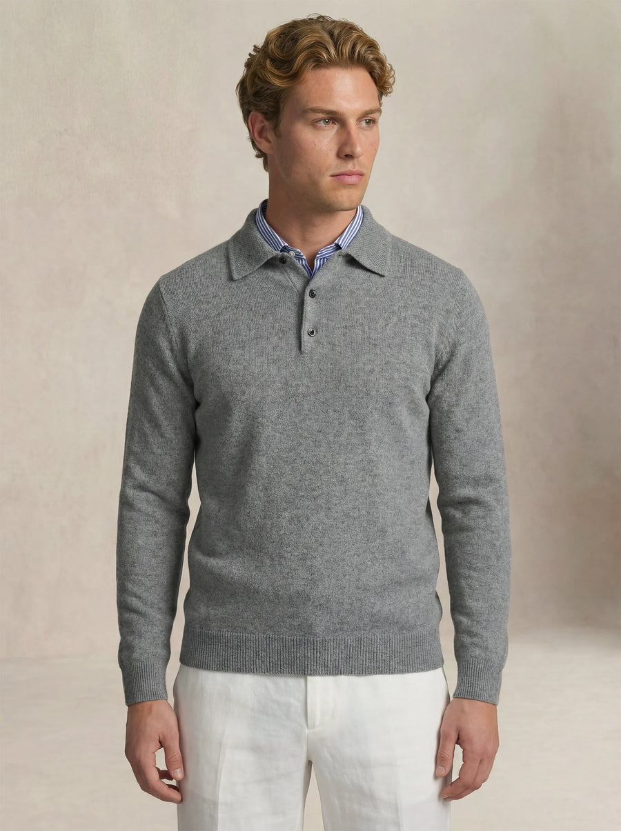 Cashmere Polo Grey