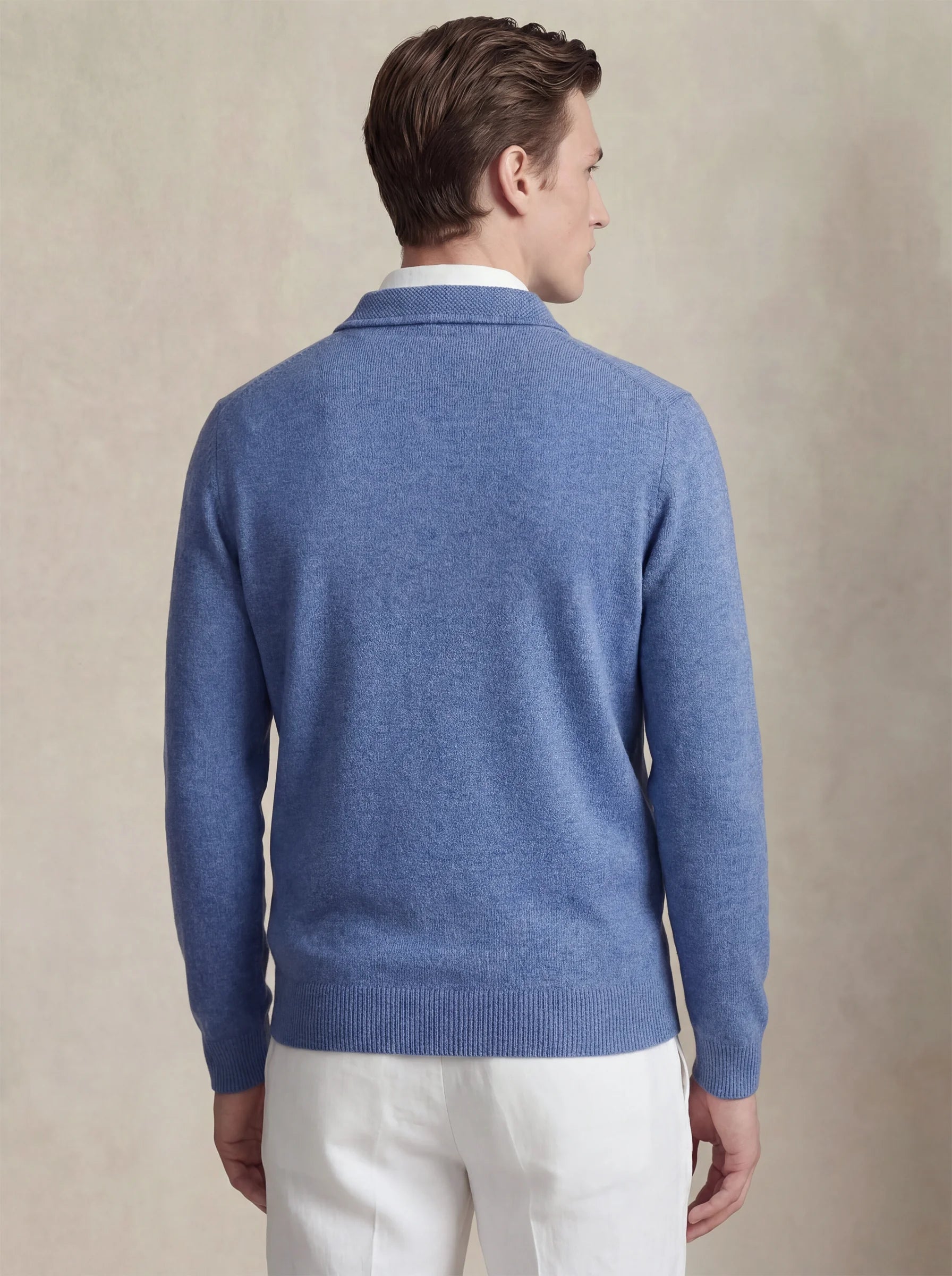 Cashmere Polo Light Blue