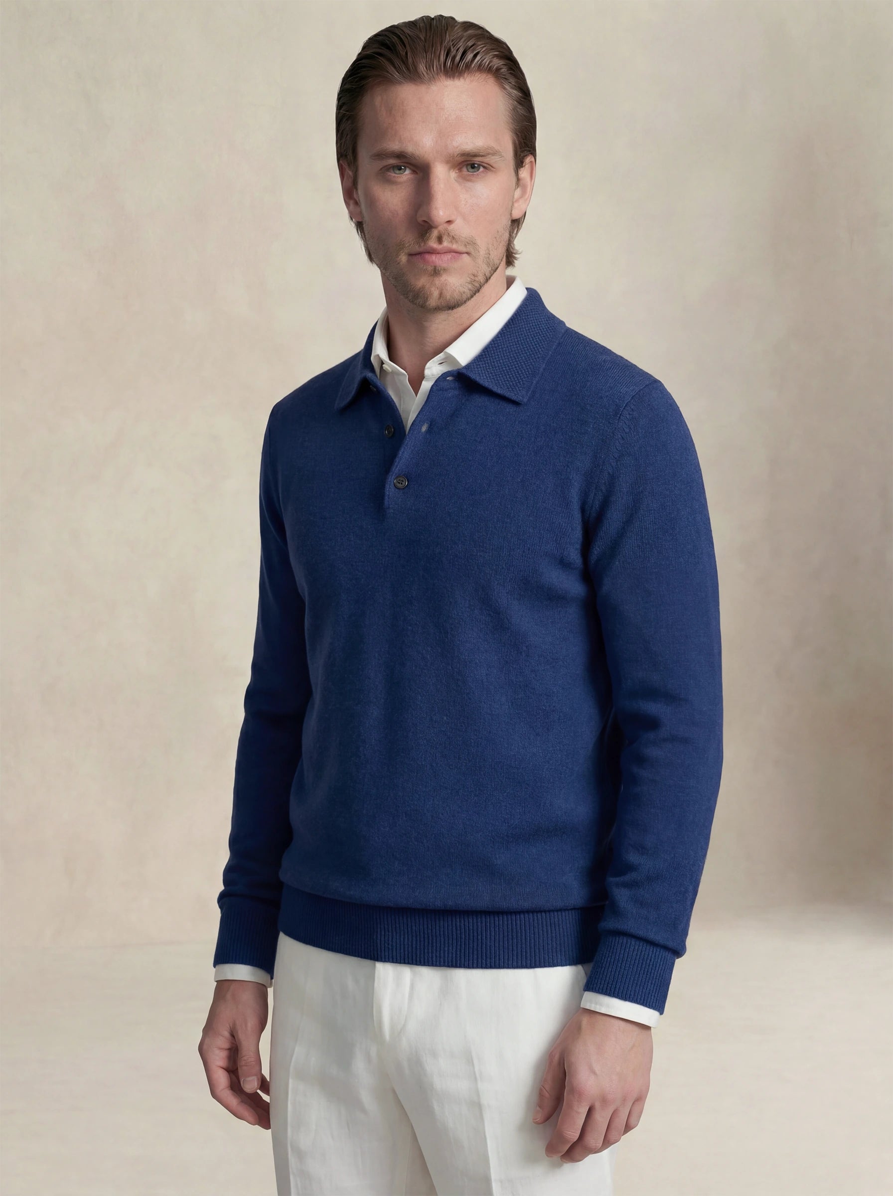Cashmere Polo Navy