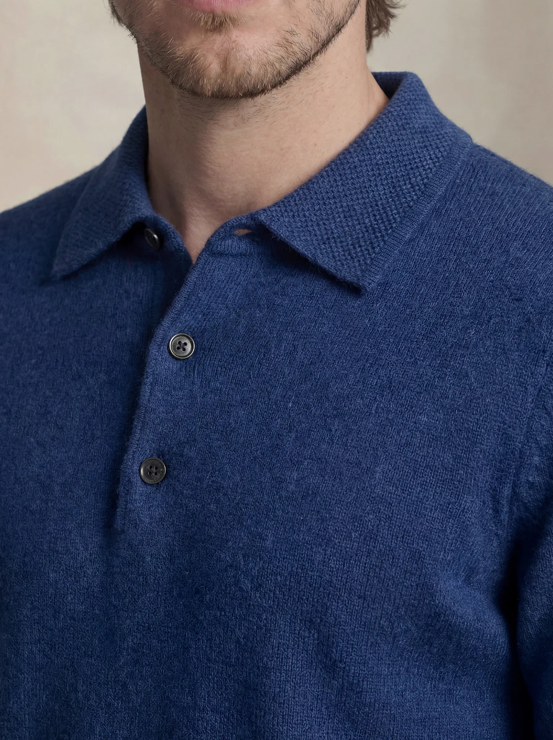 Cashmere Polo Navy