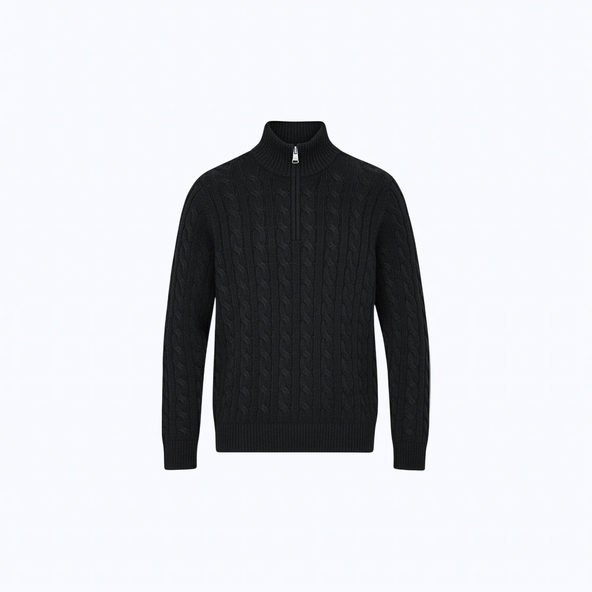 Cable-Knit Cotton Quarter-Zip Jumper