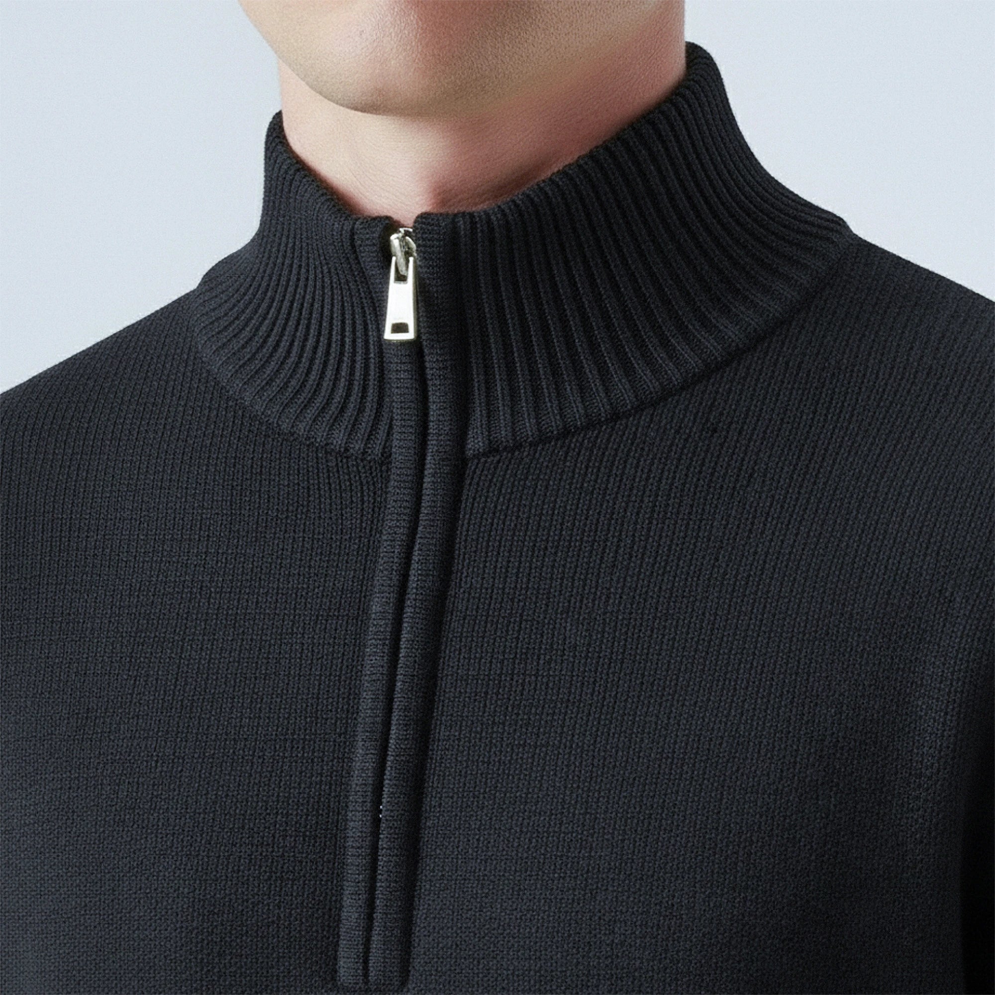 Cotton Quarter-Zip Jumper