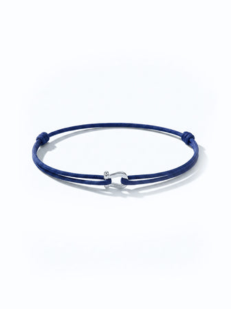 Biarritz Marine — Men's Blue Cord Bracelet | Bartini Lusso