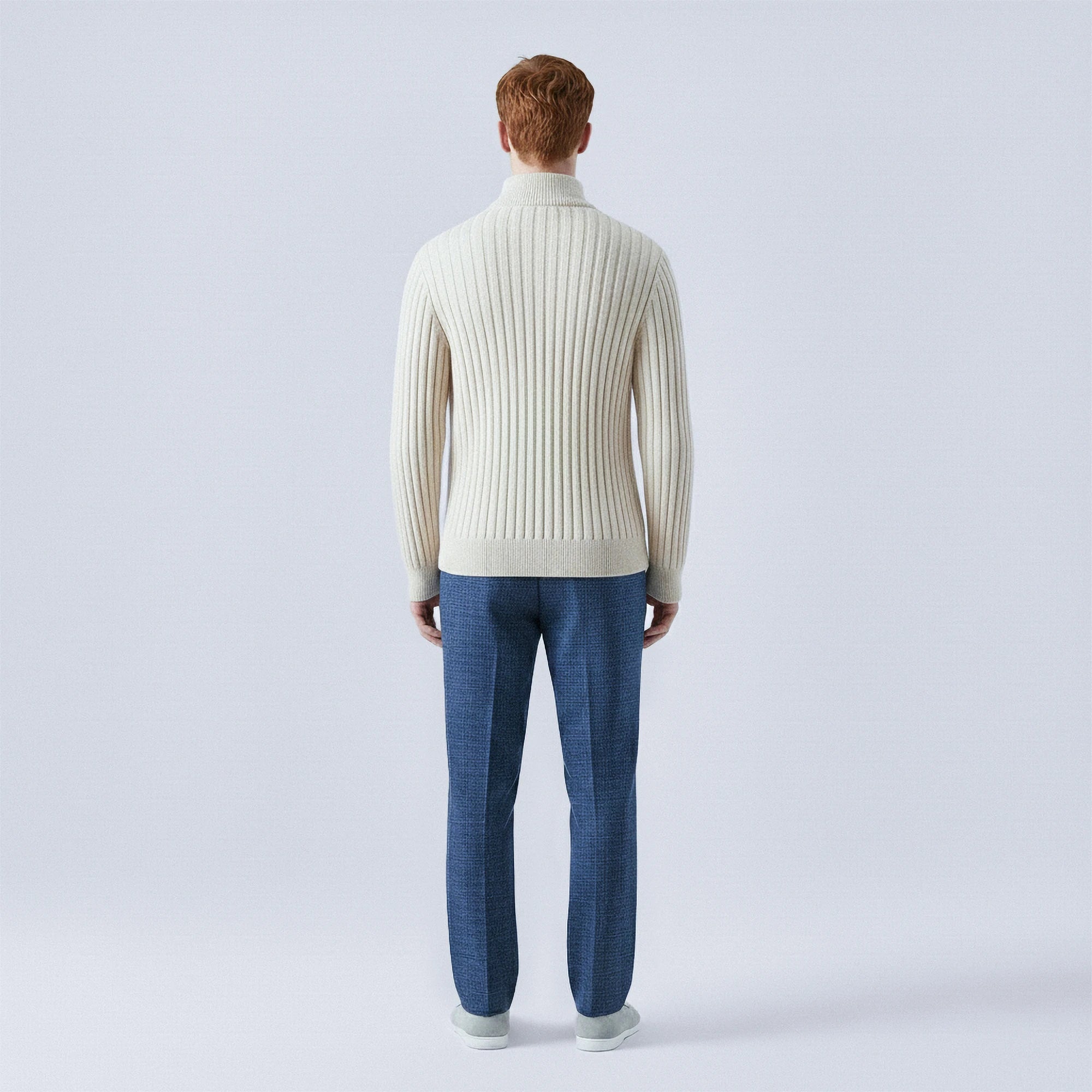 Cable-Knit Wool Quarter-Zip Jumper